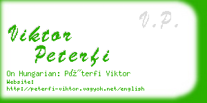 viktor peterfi business card